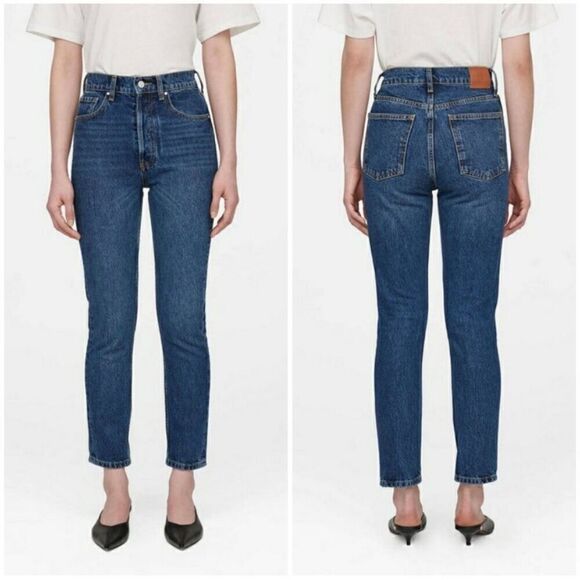 ANINE BING Sonya Jean ~ Button Fly Mid Indigo Blueii19